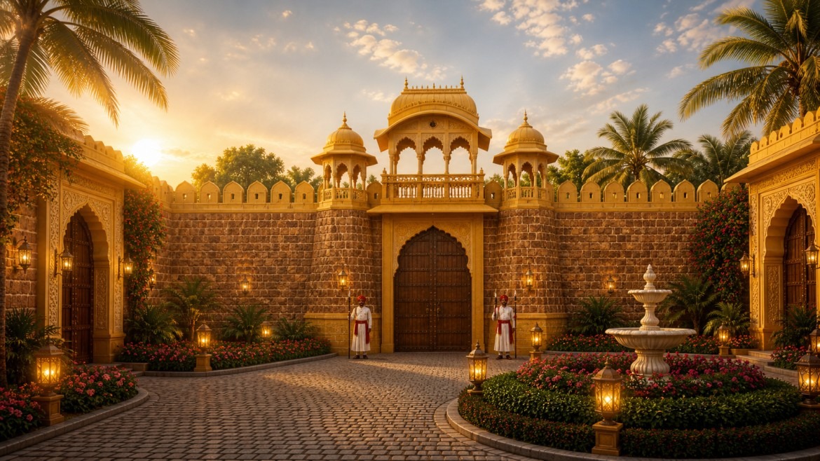 Luxury Palace at Sunset